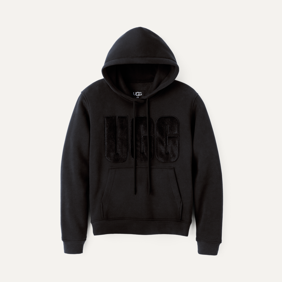 Rey Fuzzy Logo Hoodie | UGG